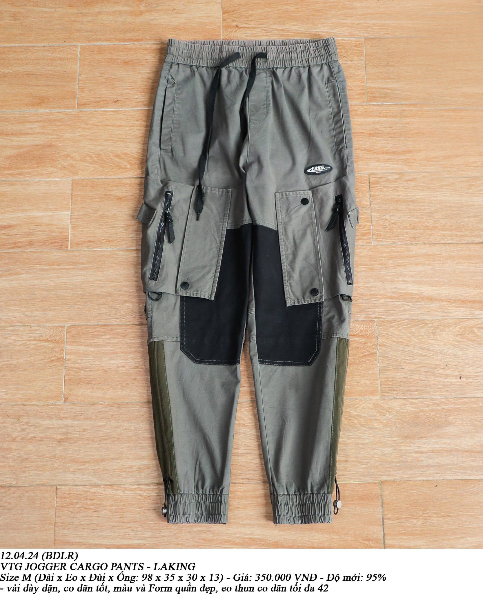  12.04.24 - VTG JOGGER CARGO PANTS - LAKING 