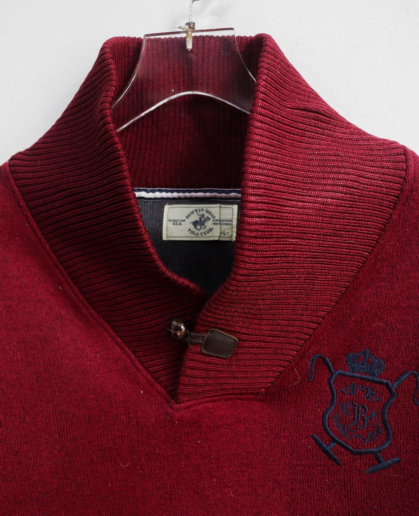  12.19.24 - VTG KNIT SWEATSHIRT - BERVELY HILLS POLO CLUB 