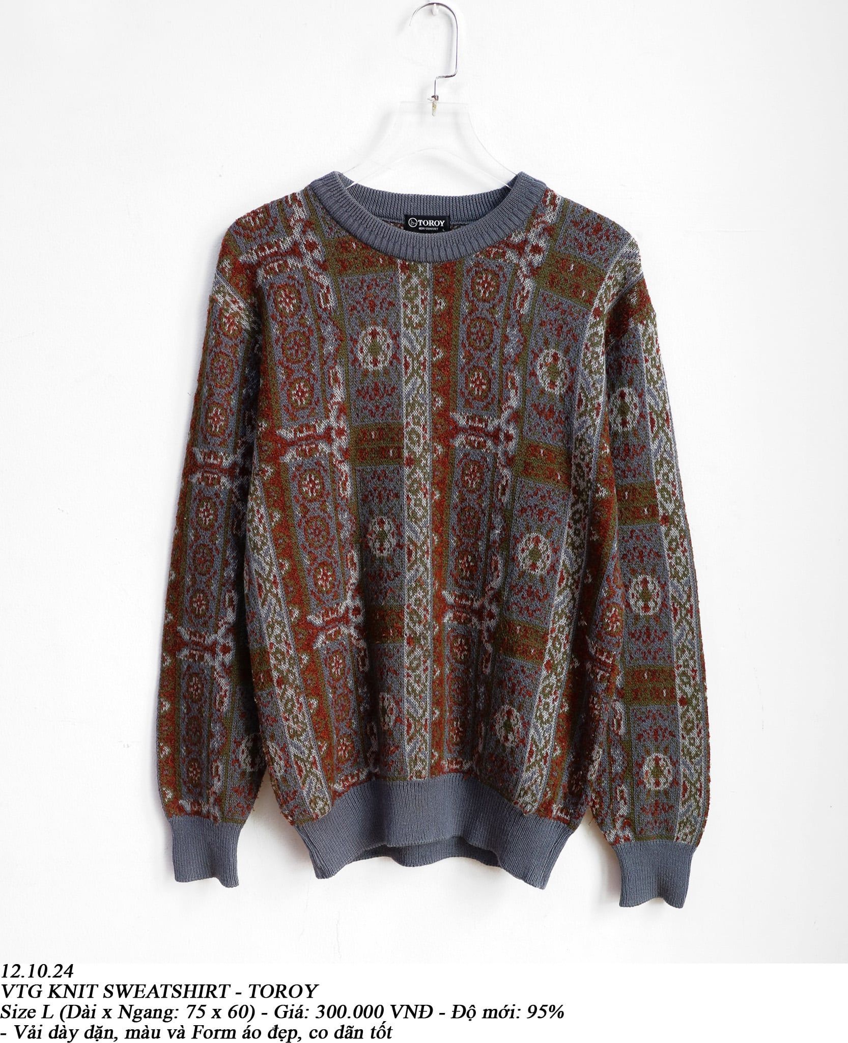  12.10.24 - VTG KNIT SWEATSHIRT - TOROY 
