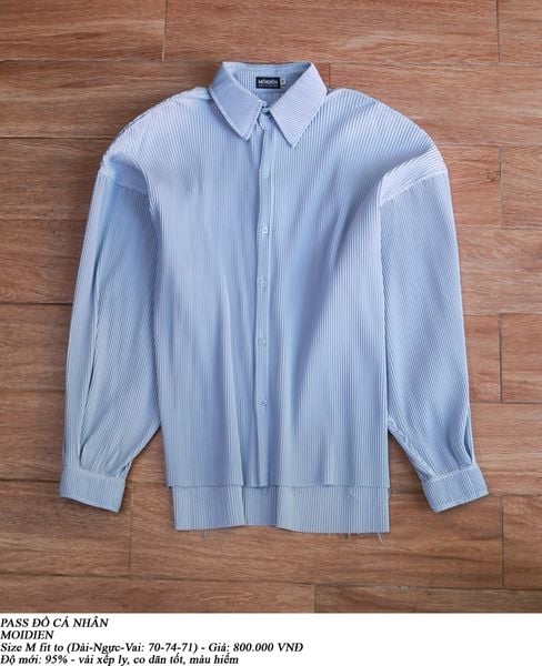  [PASS ĐỒ] - PLEATED OVERSIZED BUTTON UP SHIRT - MOIDIEN 