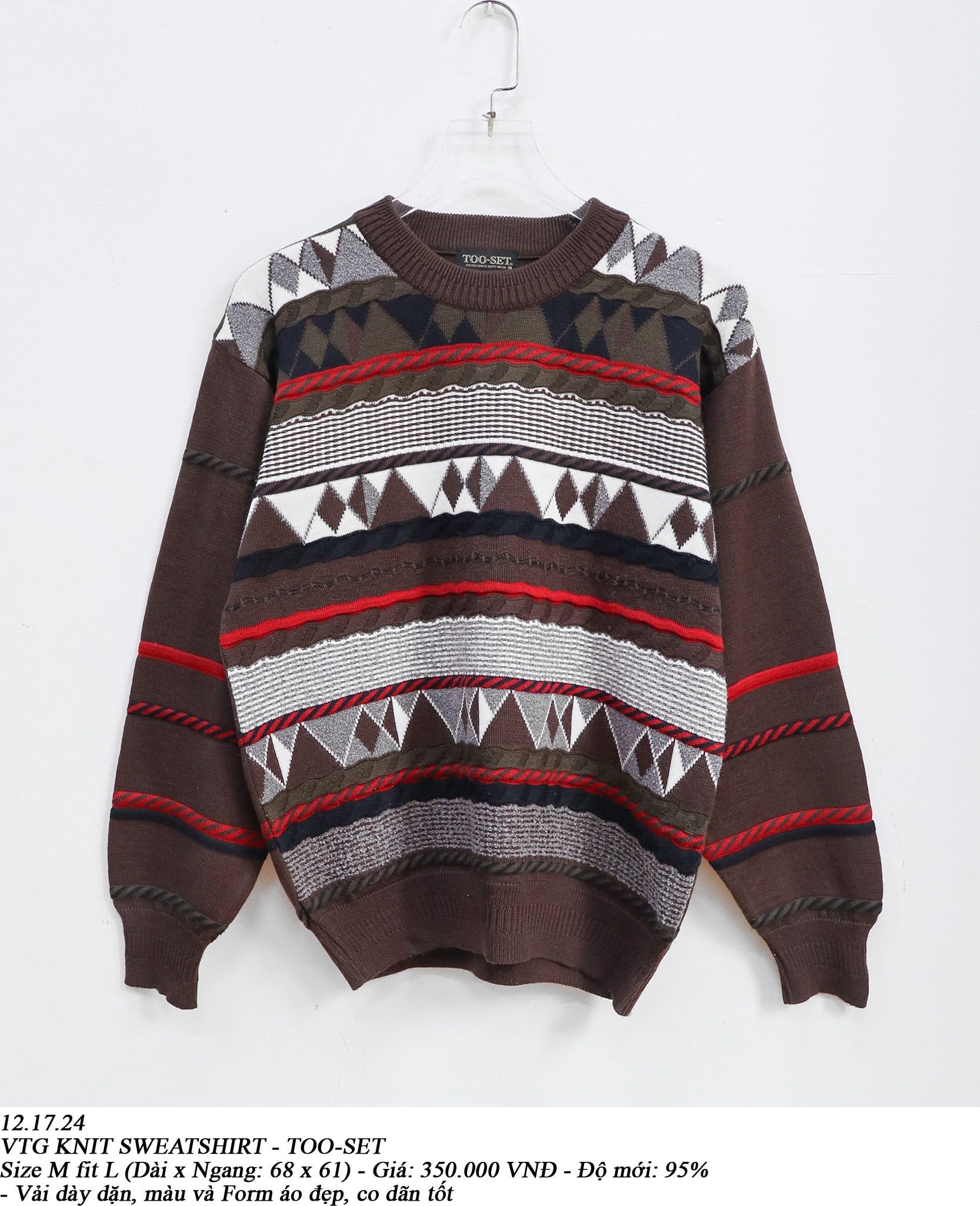  12.17.24 - VTG KNIT SWEATSHIRT - TOO-SET 