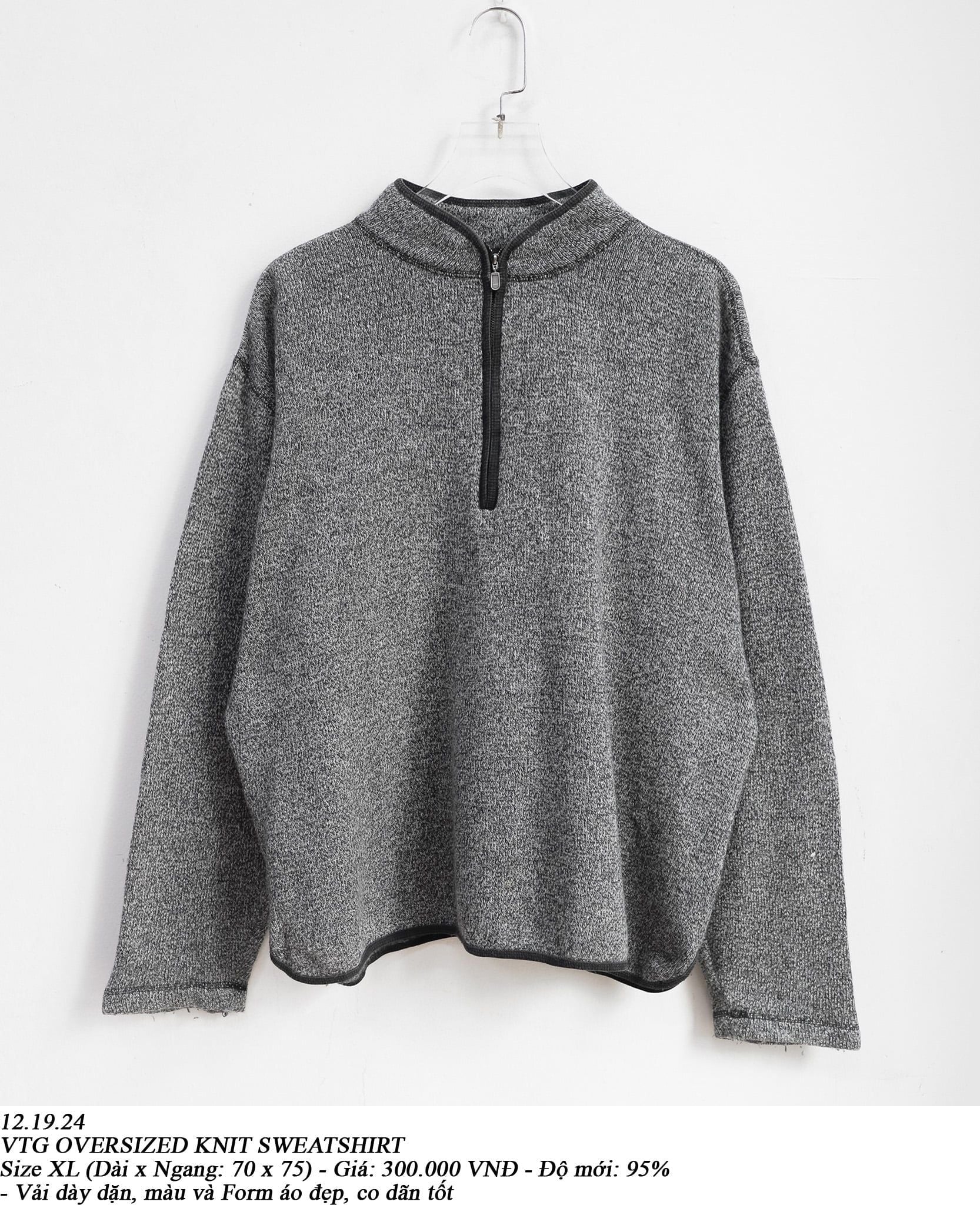  12.19.24 - VTG OVERSIZED KNIT SWEATSHIRT 