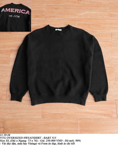  11.19.24 - VTG OVERSIZED SWEATSHIRT - BART 515 