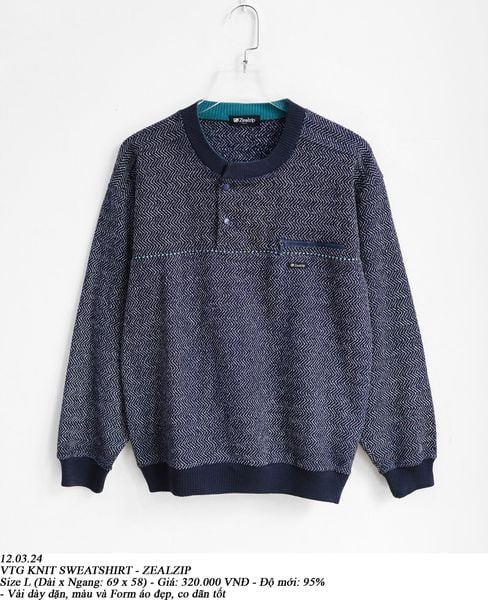  12.03.24 - VTG KNIT SWEATSHIRT - ZEAL ZIP 