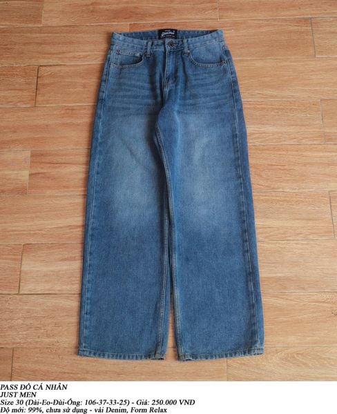  [PASS ĐỒ] - RELAXED FIT DENIM PANTS - JUST MEN 