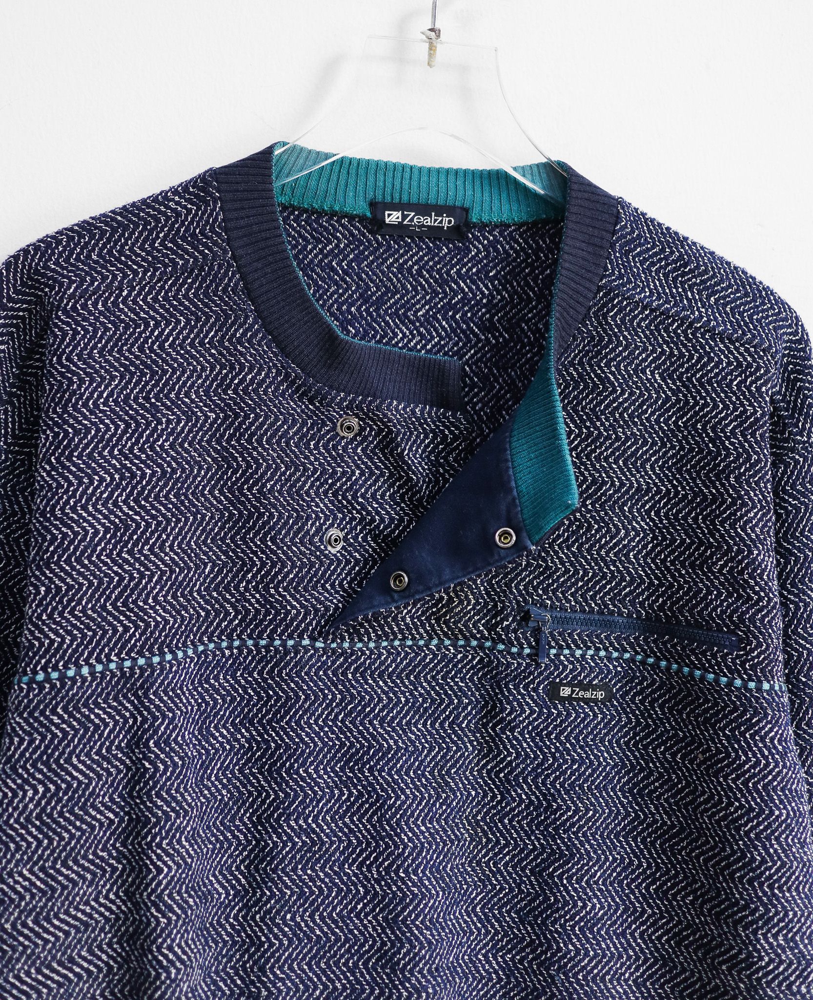  12.03.24 - VTG KNIT SWEATSHIRT - ZEAL ZIP 