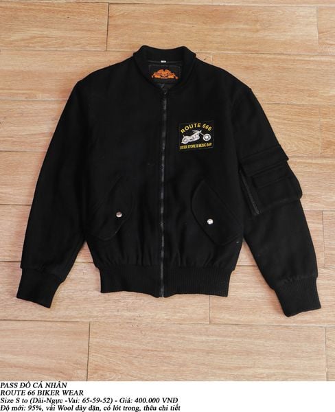  [PASS ĐỒ] - WOOL BOMBER JACKET - ROUTE 66 BIKER WEAR 