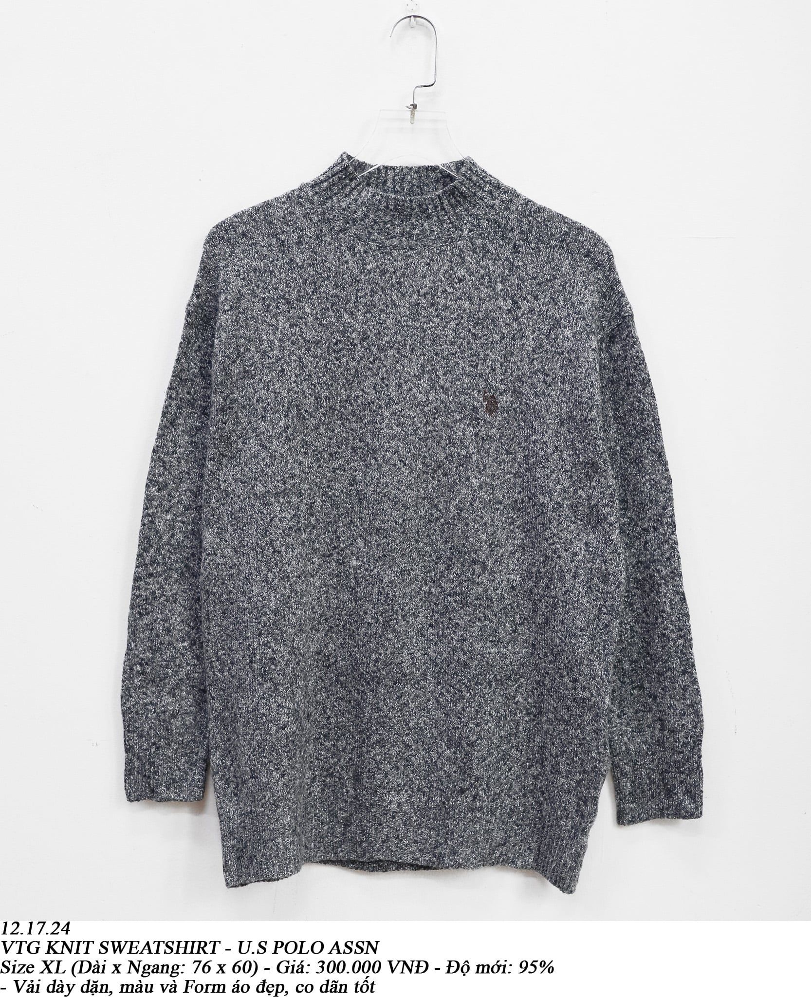  12.17.24 - VTG KNIT SWEATSHIRT - U.S POLO ASSN 
