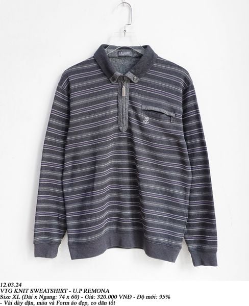  12.03.24 - VTG KNIT SWEATSHIRT - U.P REMONA 