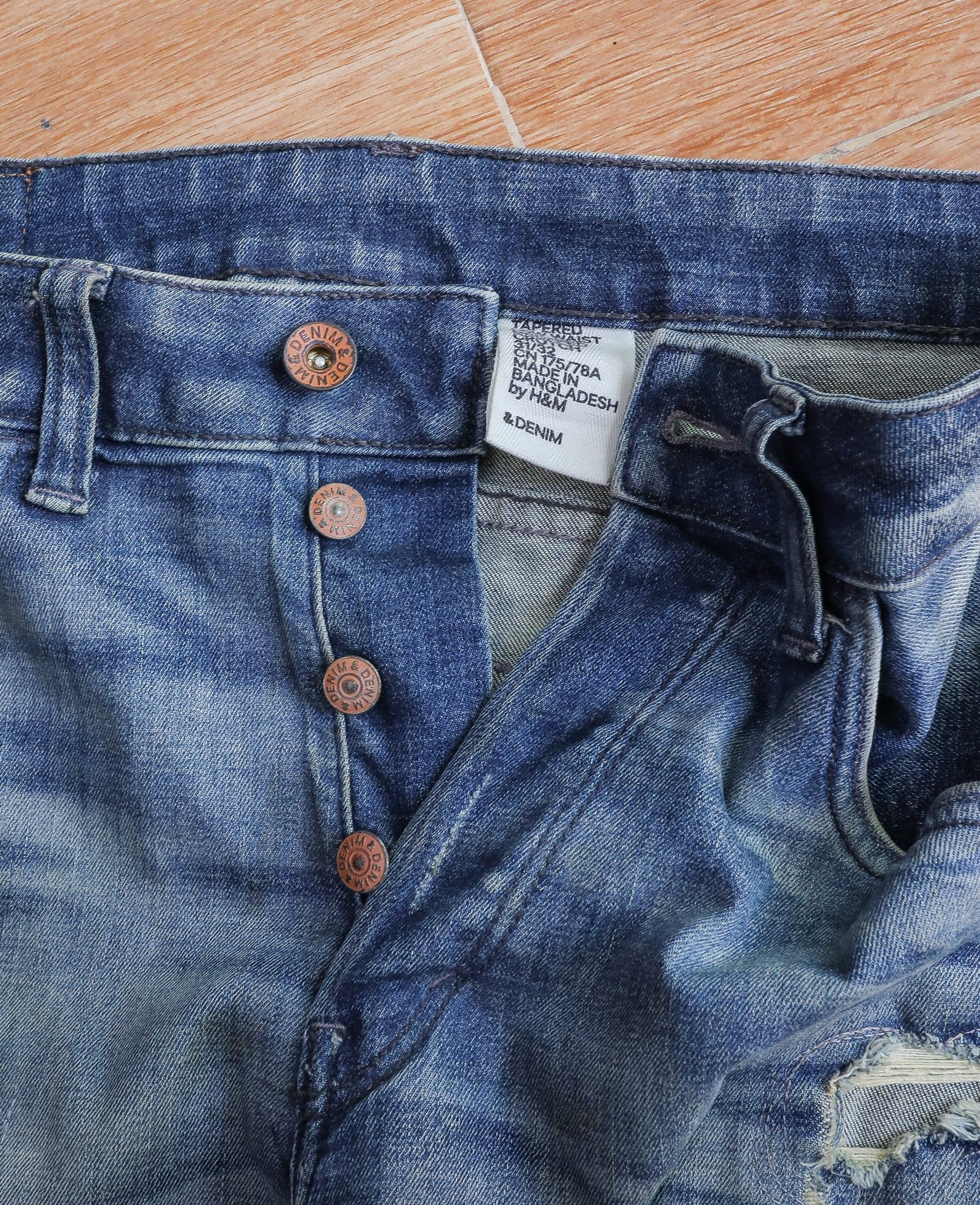  11.11.24 - VTG TAPERED LOW WAIST DENIM PANTS - H&M DIVIDED 