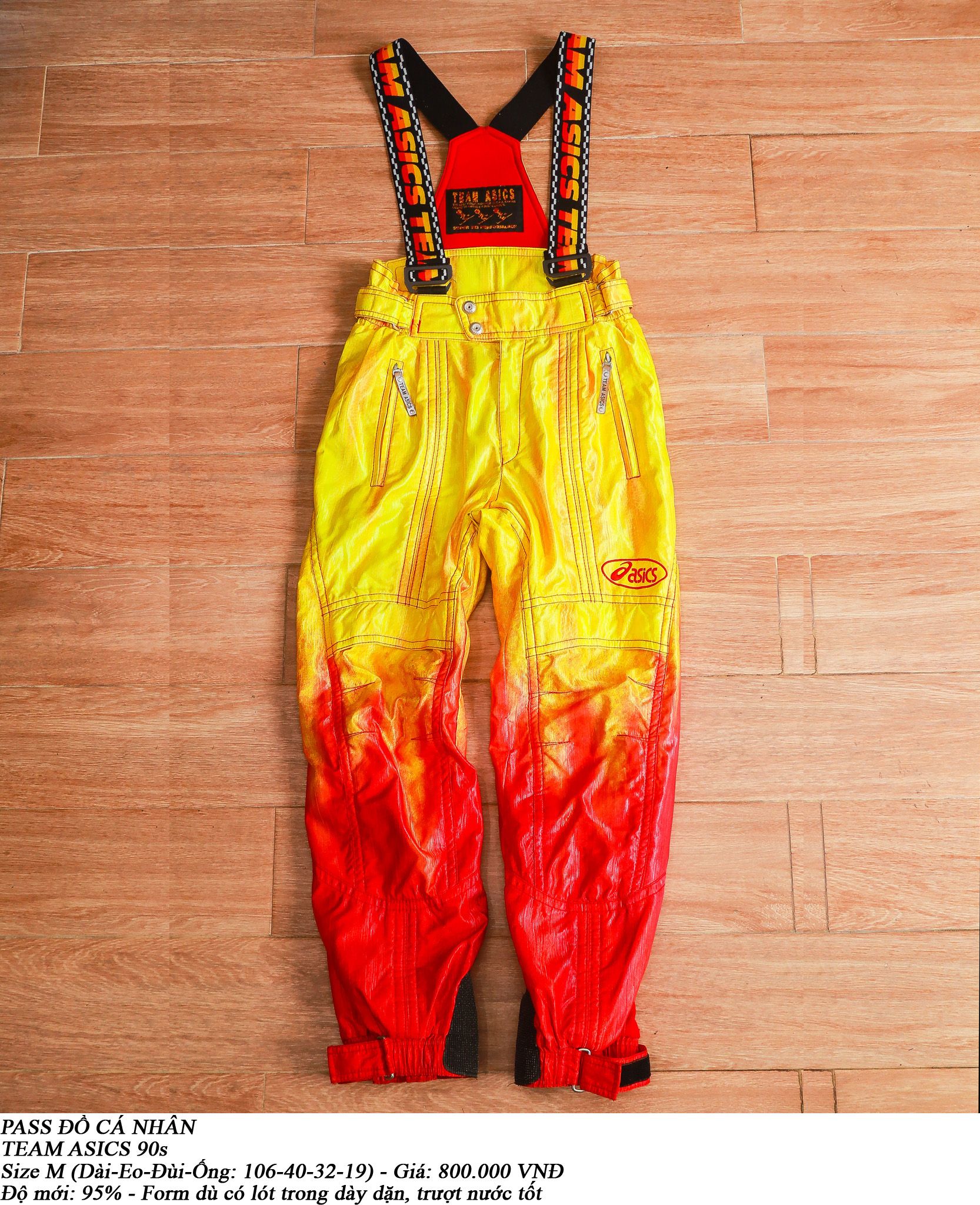  [PASS ĐỒ] - SKI OVERALL PANTS - TEAM ASICS 90s 