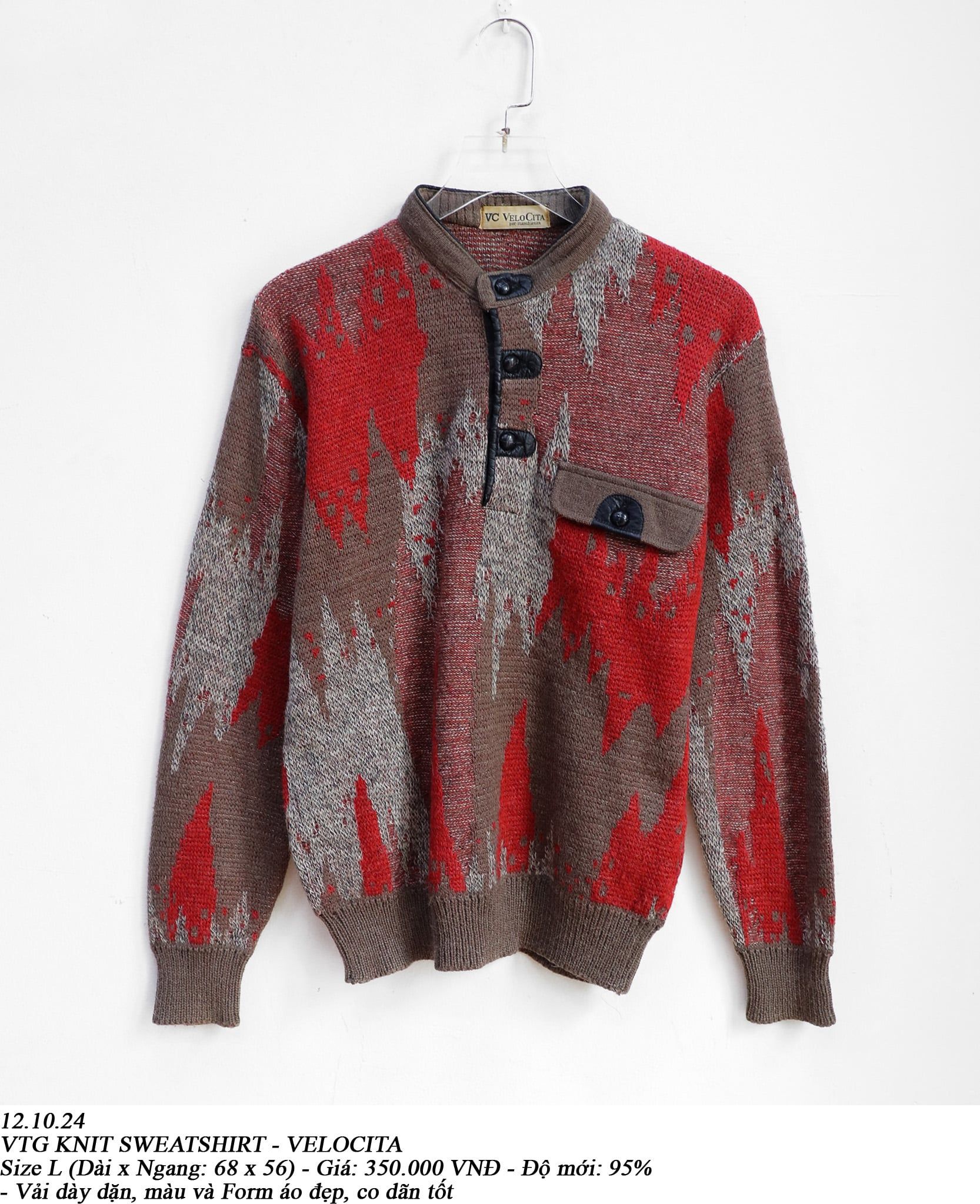  12.10.24 - VTG KNIT SWEATSHIRT - VELOCITA 