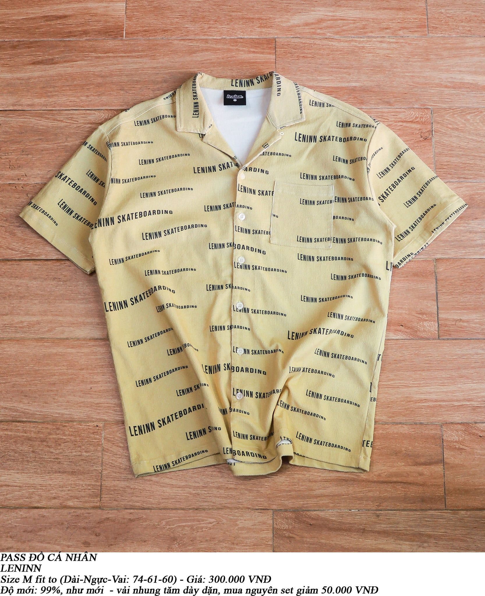  [PASS ĐỒ] - CORDUROY BUTTON UP SHIRT - LENINN 