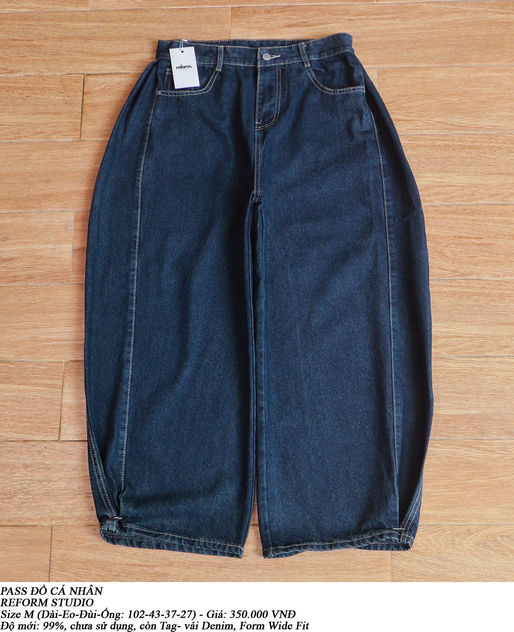  [PASS ĐỒ] - WIDE FIT DENIM PANTS - REFORM STUDIO 