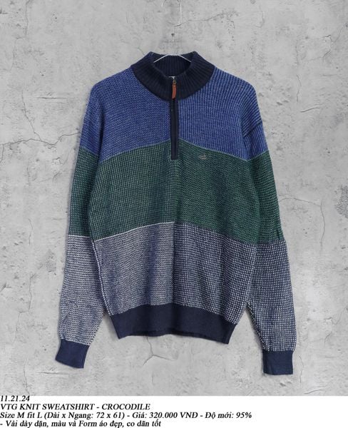  11.21.24 - VTG KNIT SWEATSHIRT - CROCODILE 