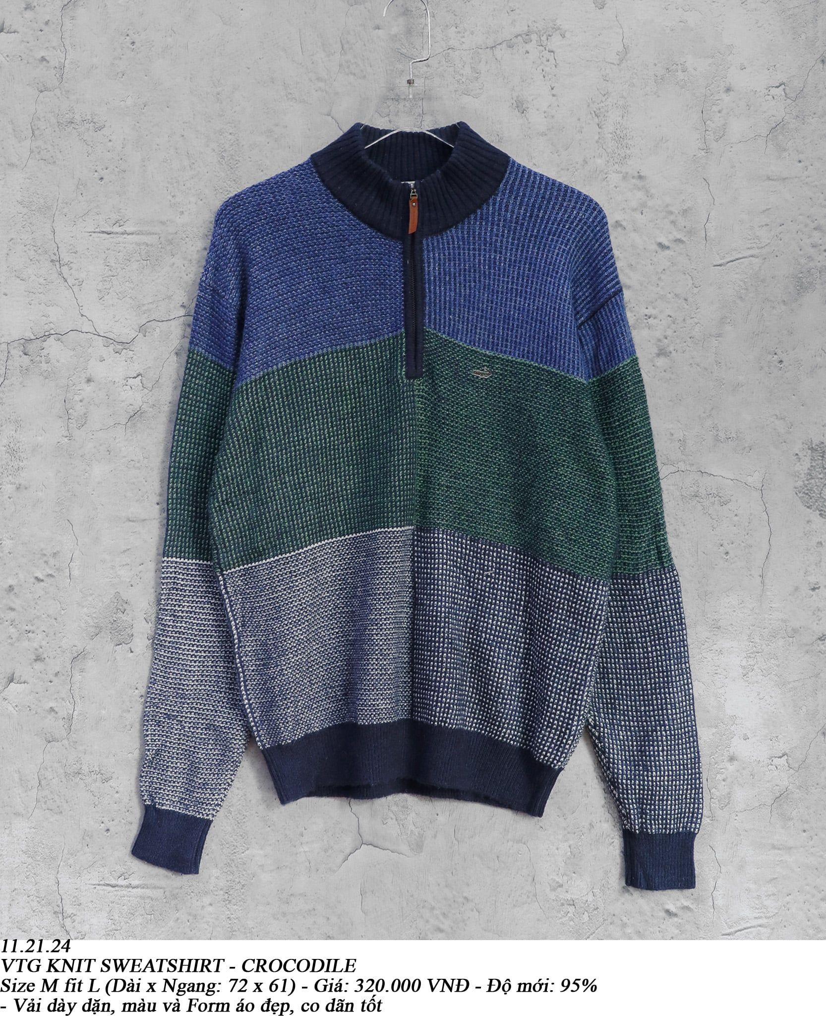  11.21.24 - VTG KNIT SWEATSHIRT - CROCODILE 
