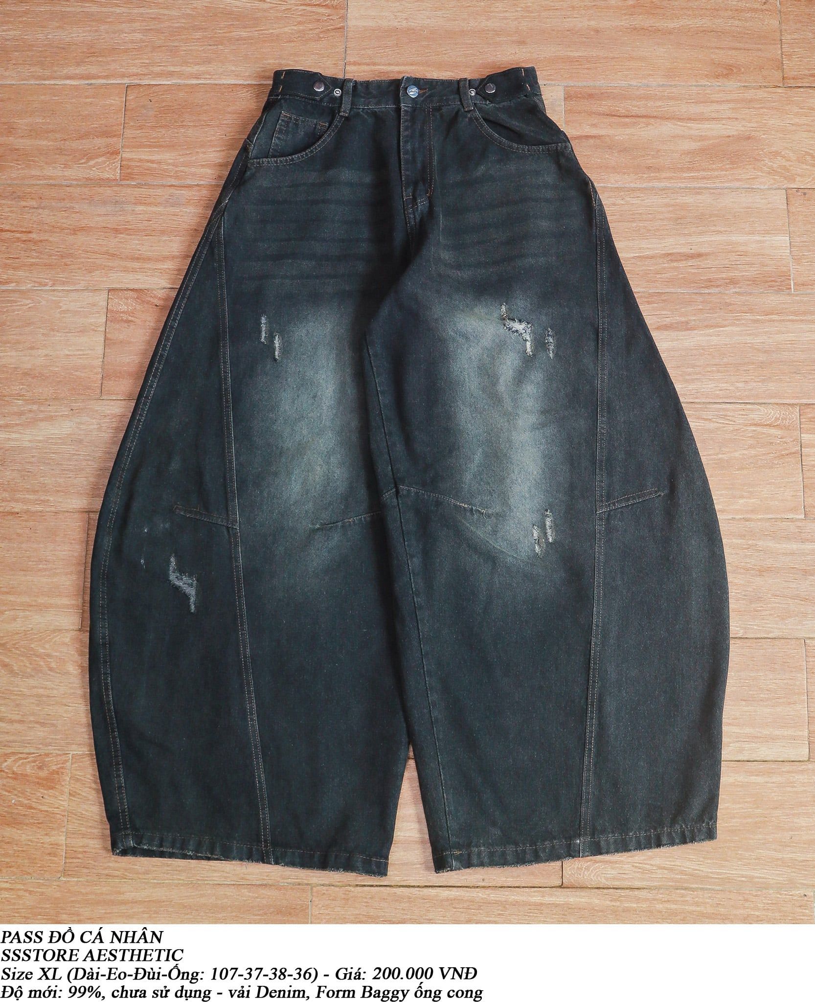  [PASS ĐỒ] - BAGGY DENIM PANTS - SSSTORE AESTHETIC 
