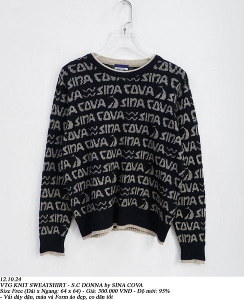  12.10.24 - VTG KNIT SWEATSHIRT - S.C DONNA by SINA COVA 