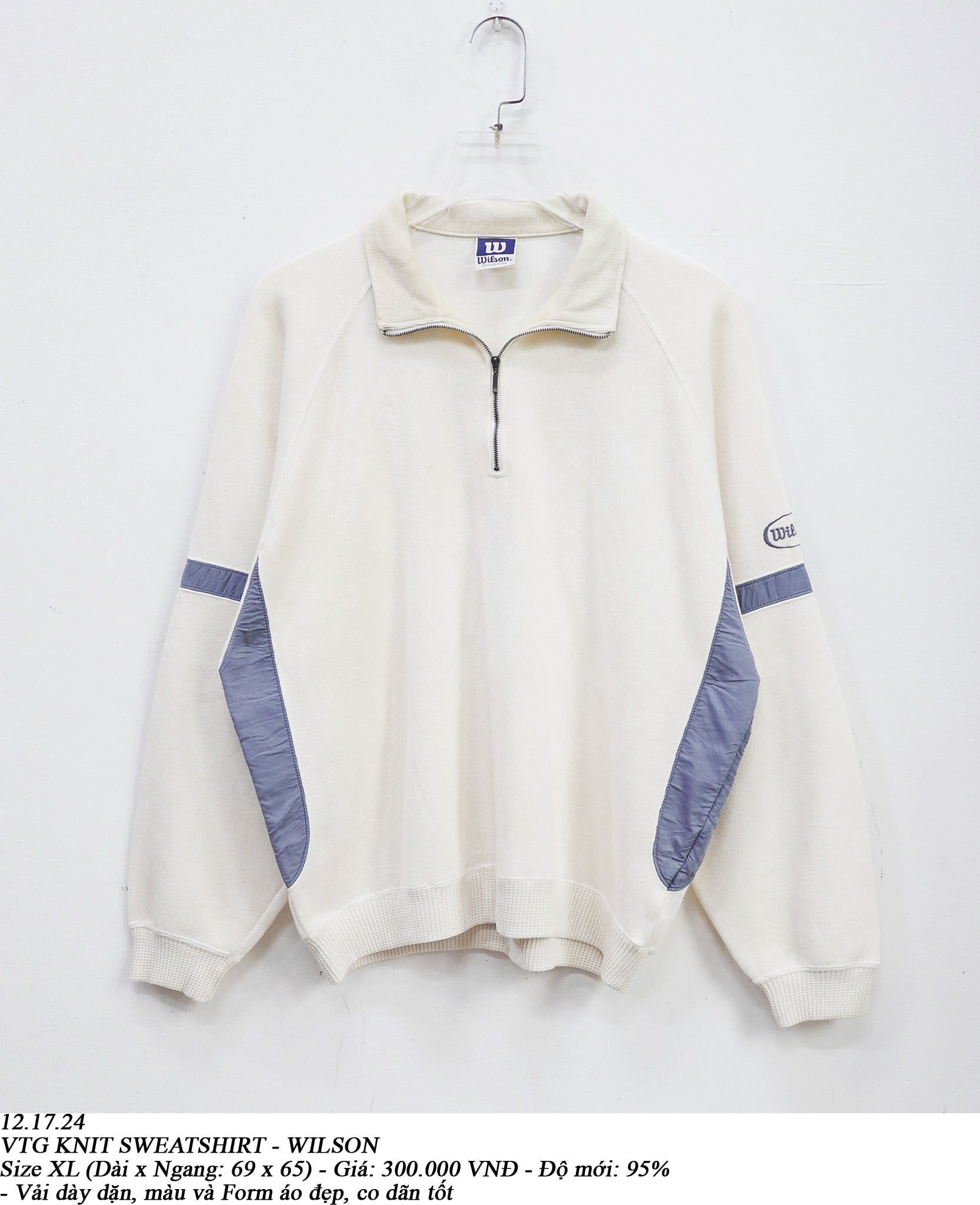  12.17.24 - VTG KNIT SWEATSHIRT - WILSON 