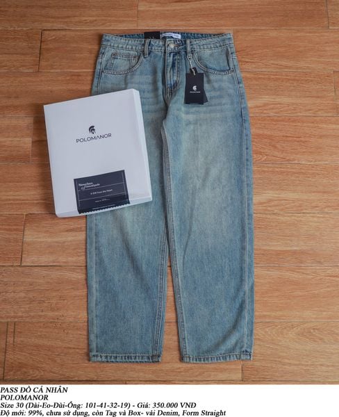  [PASS ĐỒ] - STRAIGHT FIT DENIM PANTS - POLOMANOR 