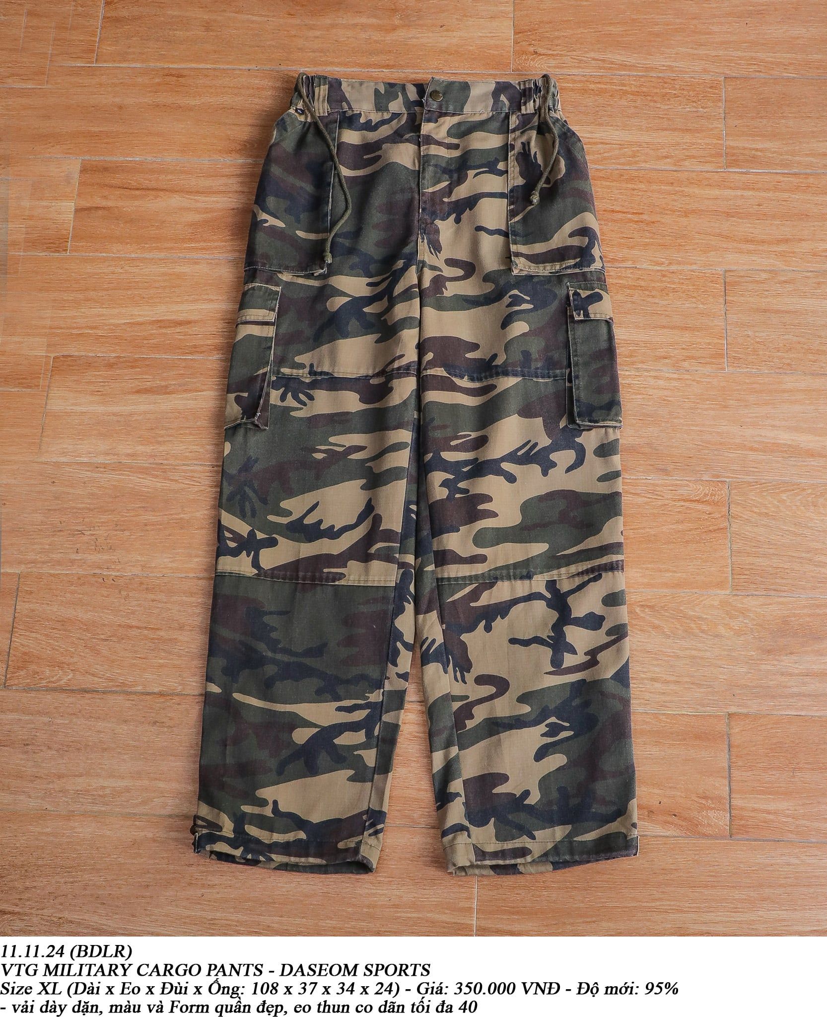  11.11.24 - VTG MILITARY CARGO PANTS - DASEOM SPORTS 