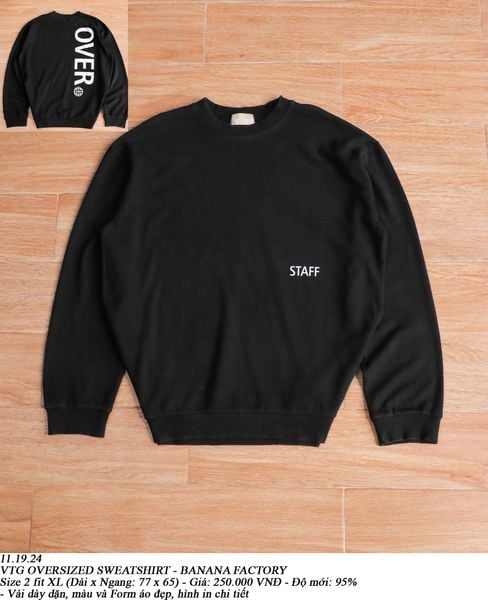  11.19.24 - VTG OVERSIZED SWEATSHIRT - BANANA FACTORY 