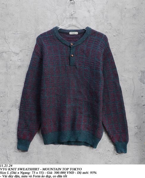  11.21.24 - VTG KNIT SWEATSHIRT - MOUNTAIN TOP TOKYO 