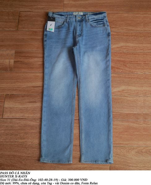  [PASS ĐỒ] - RELAXED FIT DENIM PANTS - HUNTER X-RAYS 