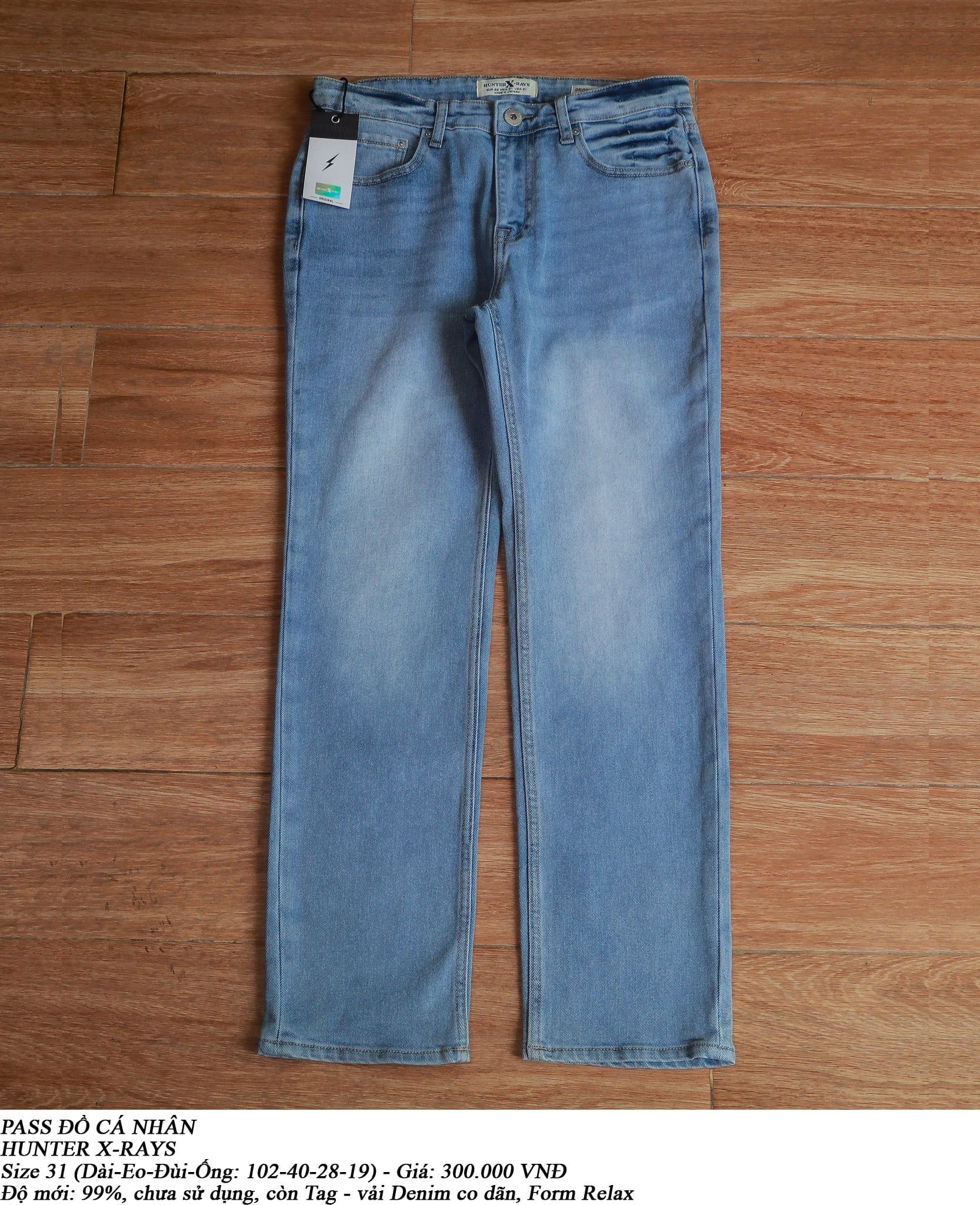  [PASS ĐỒ] - RELAXED FIT DENIM PANTS - HUNTER X-RAYS 