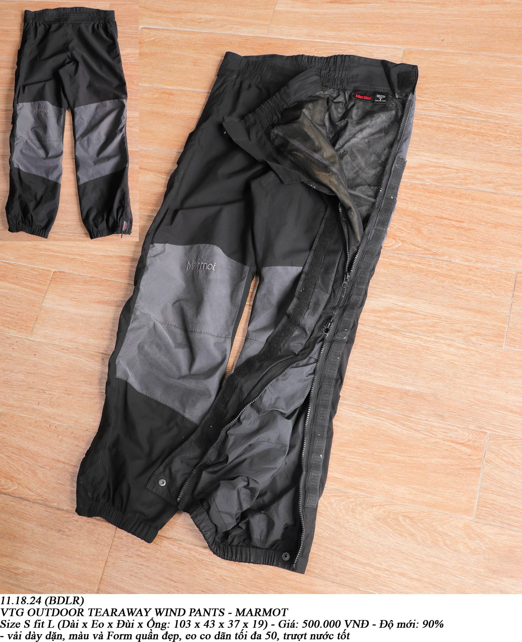  11.18.24 - VTG OUTDOOR TEARAWAY WIND PANTS - MARMOT 