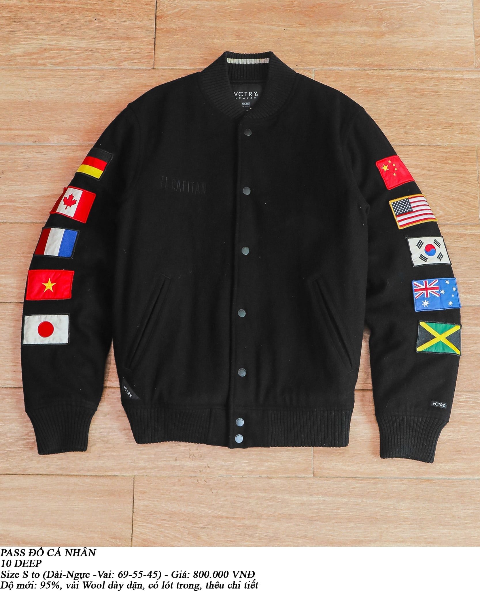  [PASS ĐỒ] - WOOL VARSTITY JACKET - 10 DEEP 