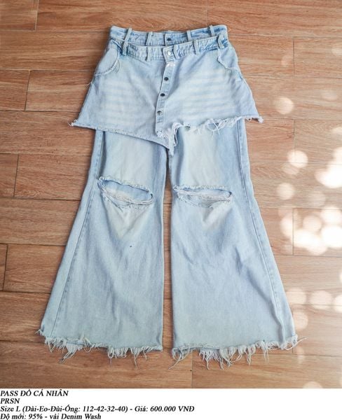  [PASS ĐỒ] - FLARED DENIM PANTS - PRSN 