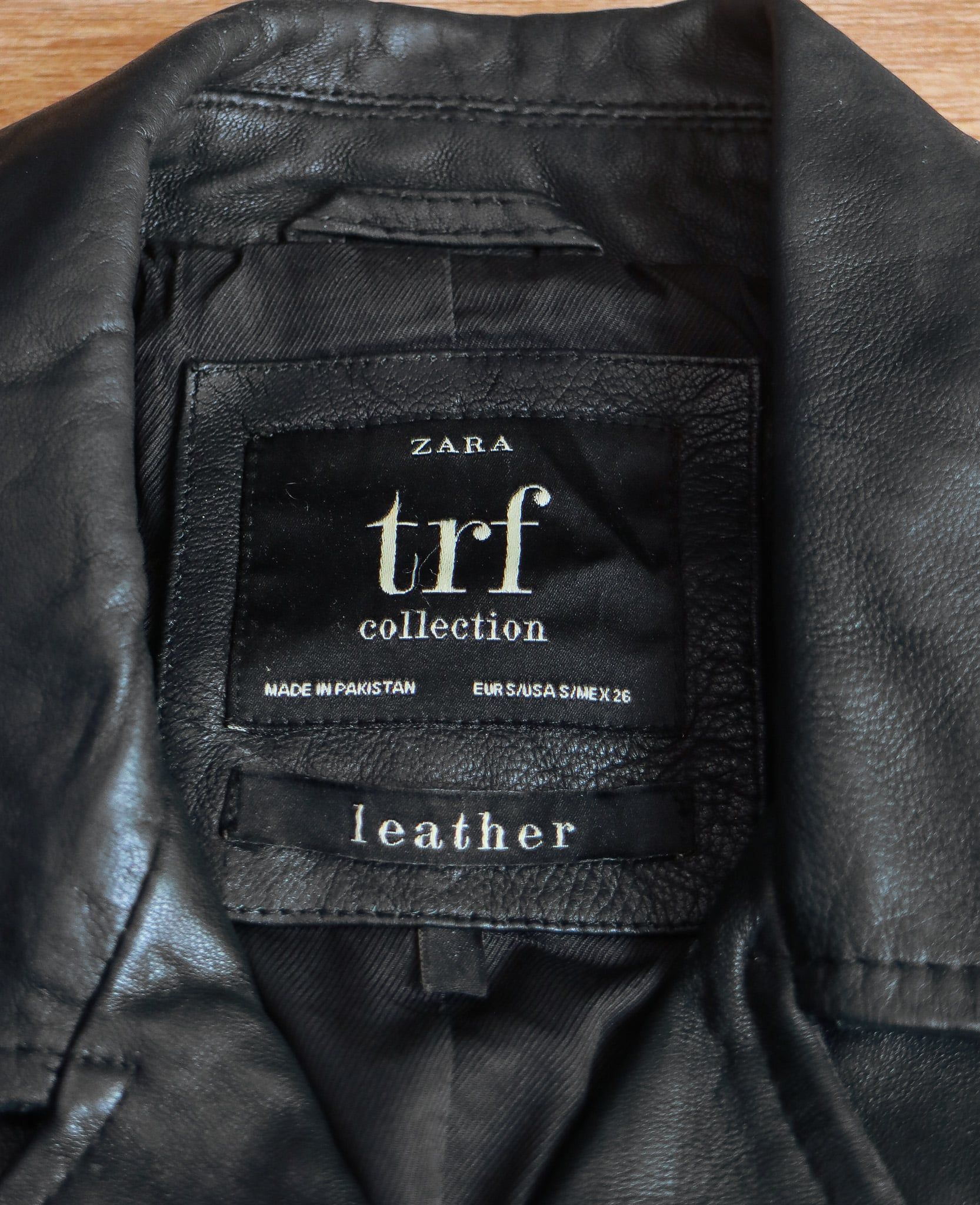  [PASS ĐỒ] - REAL LEATHER BIKER JACKET - ZARA 