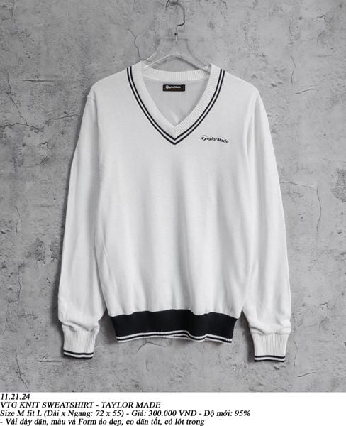  11.21.24 - VTG KNIT SWEATSHIRT - TAYLOR MADE 