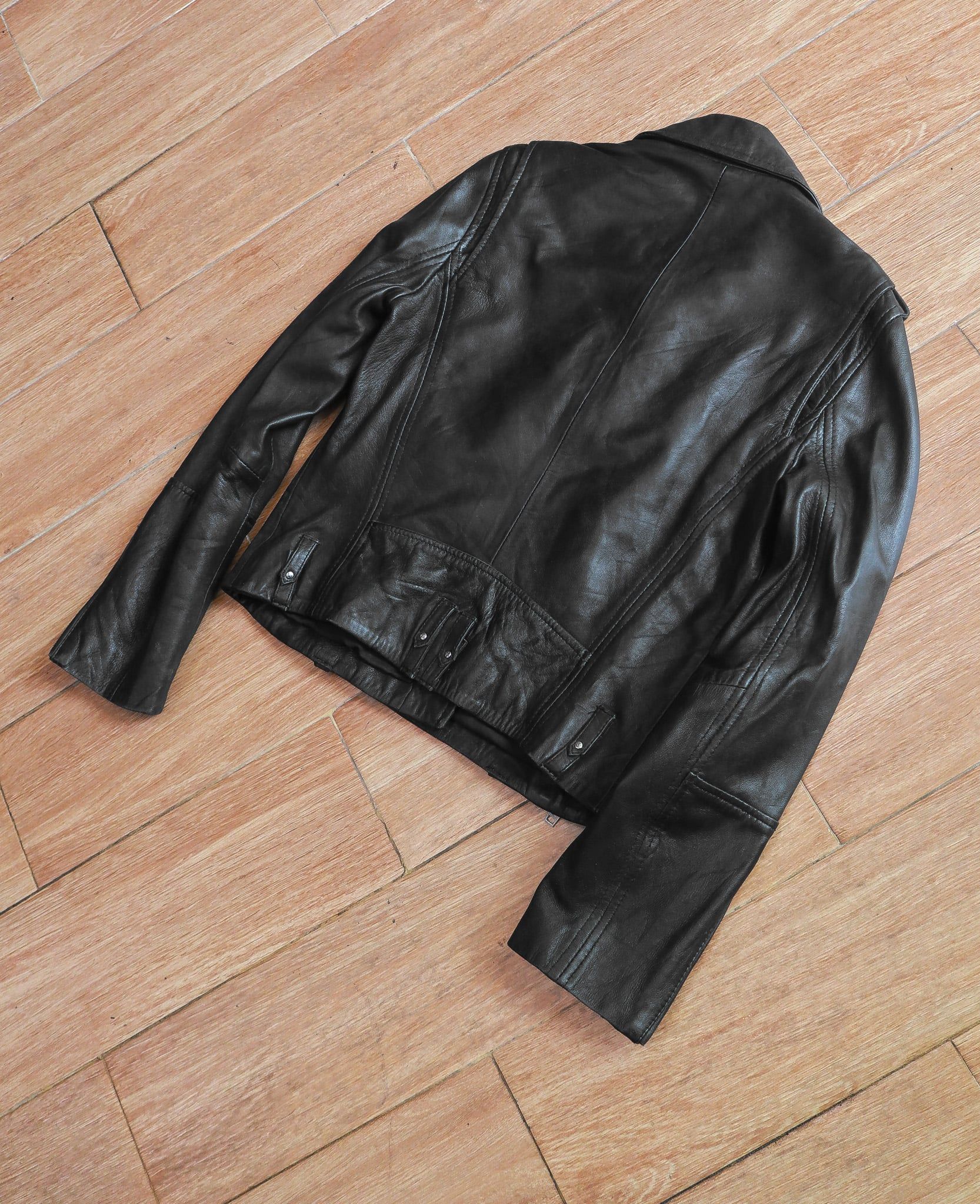  [PASS ĐỒ] - REAL LEATHER BIKER JACKET - ZARA 