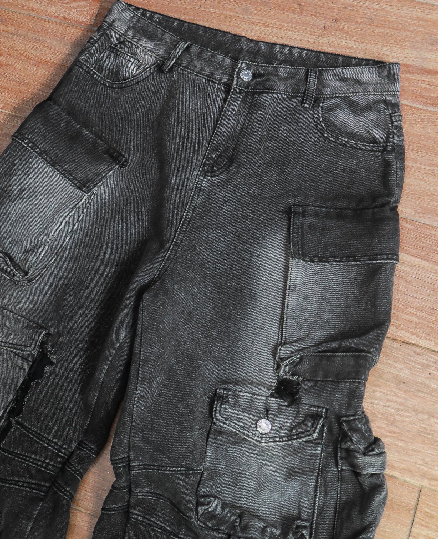  [PASS ĐỒ] - BAGGY DENIM CARGO PANTS 