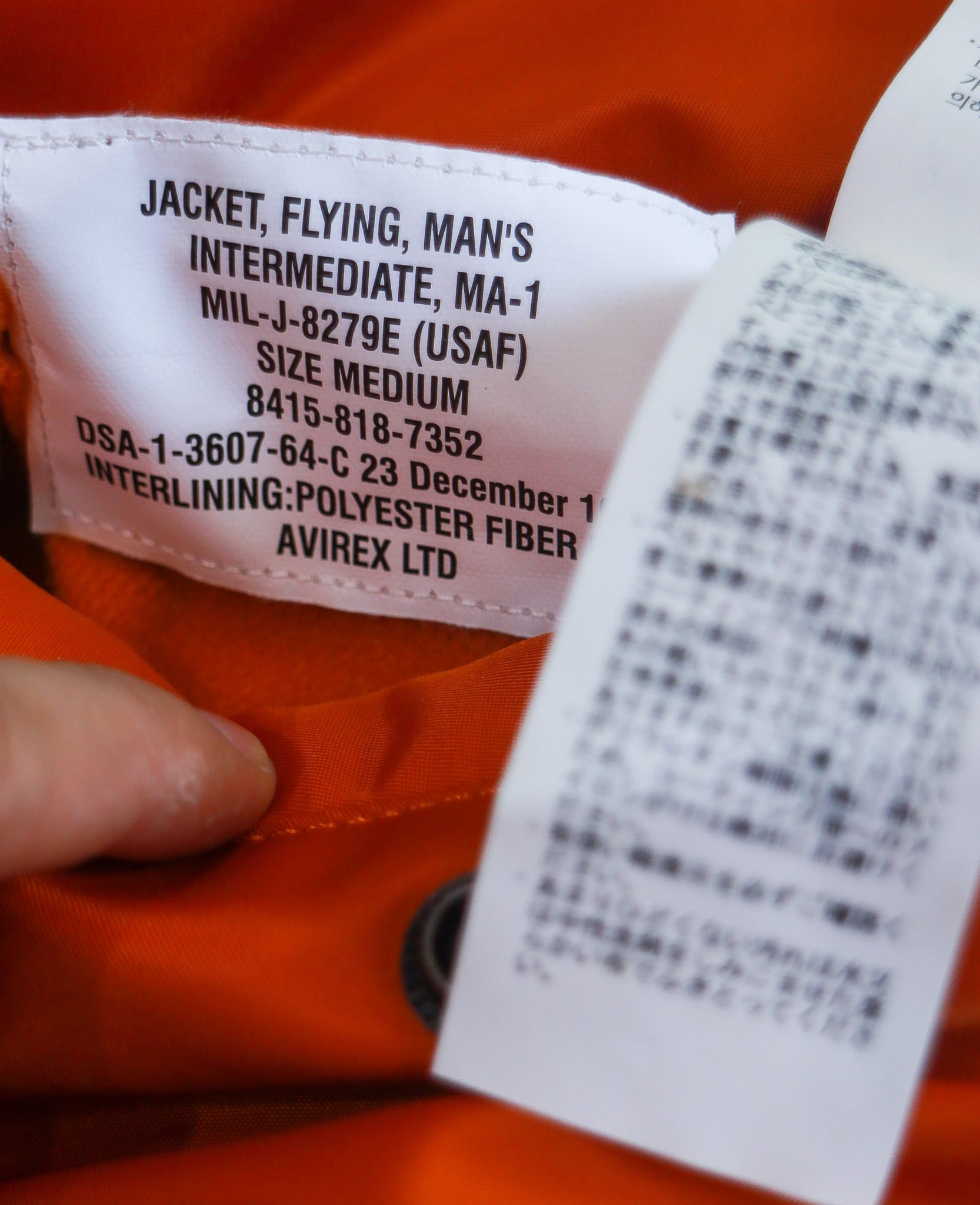  [PASS ĐỒ] - BOMBER JACKET - AVIREX 