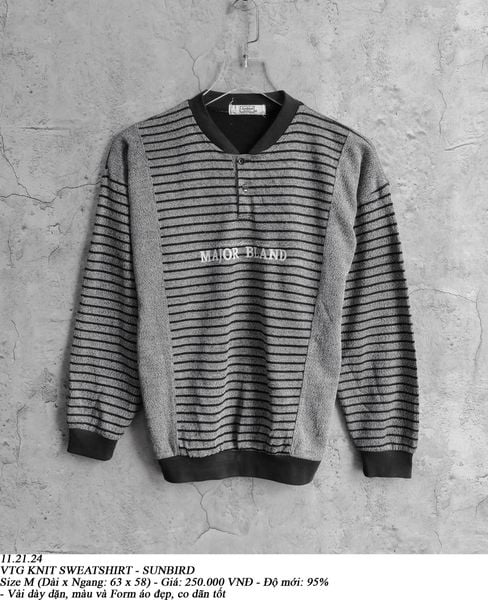  11.21.24 - VTG KNIT SWEATSHIRT - SUNBIRD 