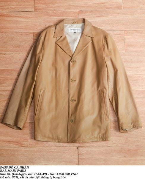  [PASS ĐỒ] - REAL LEATHER BLAZER JACKET - BALMAIN PARIS 