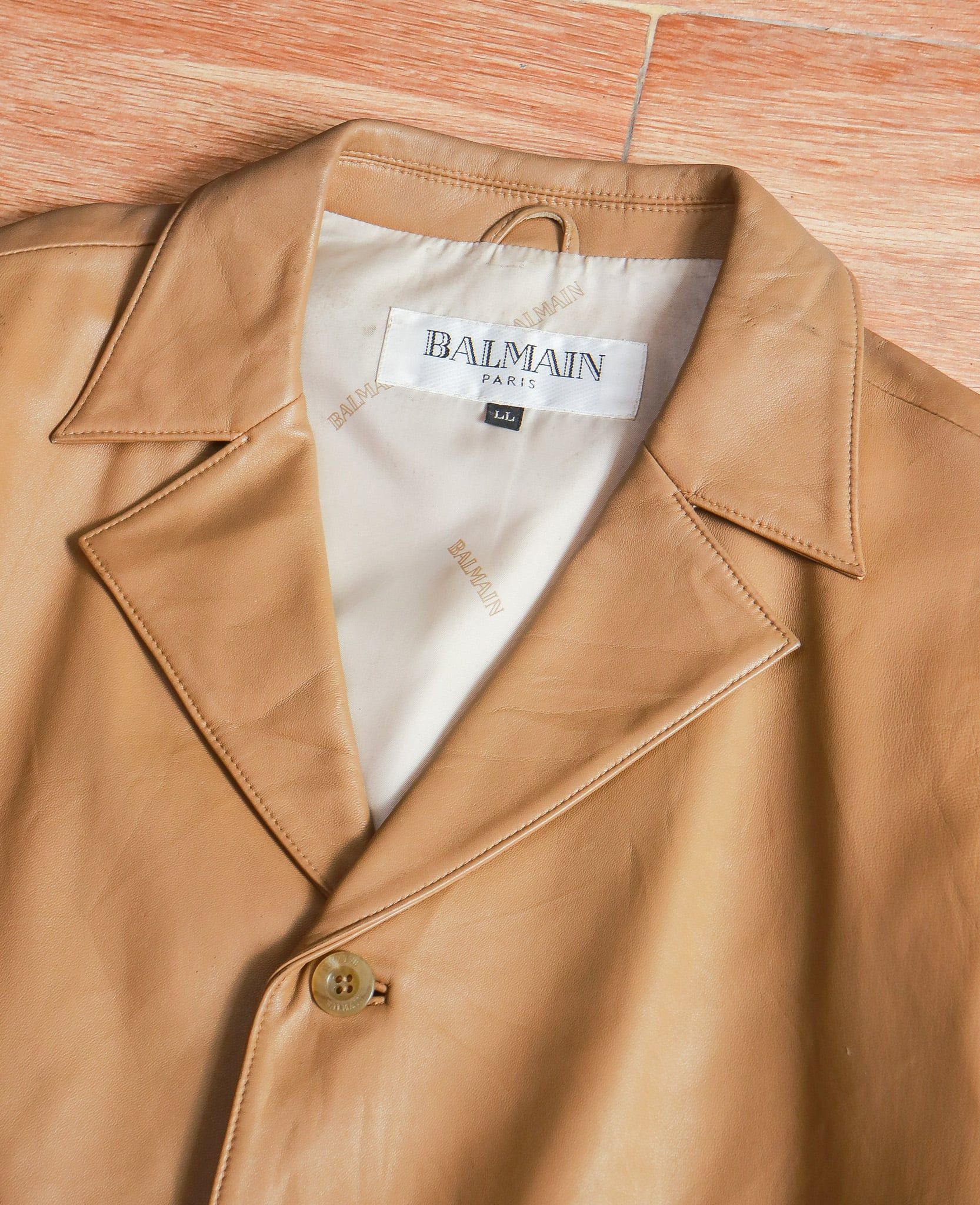  [PASS ĐỒ] - REAL LEATHER BLAZER JACKET - BALMAIN PARIS 