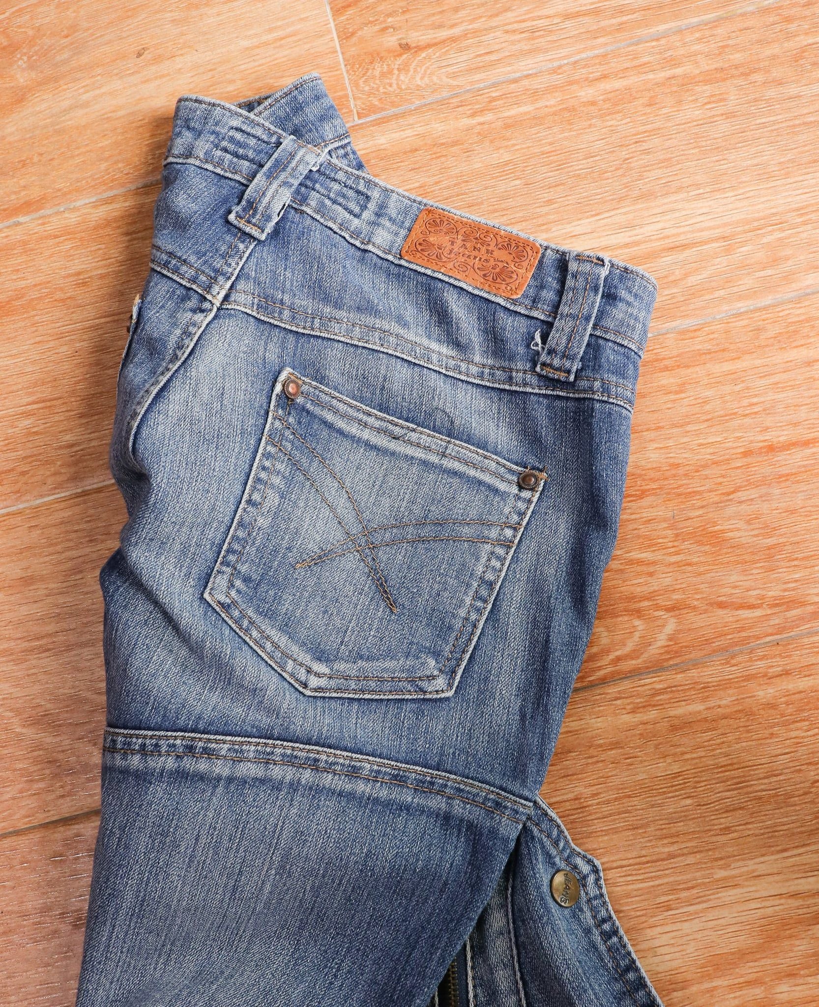  11.18.24 - VTG PUNK FLARED DENIM PANTS - TANK JEANS 