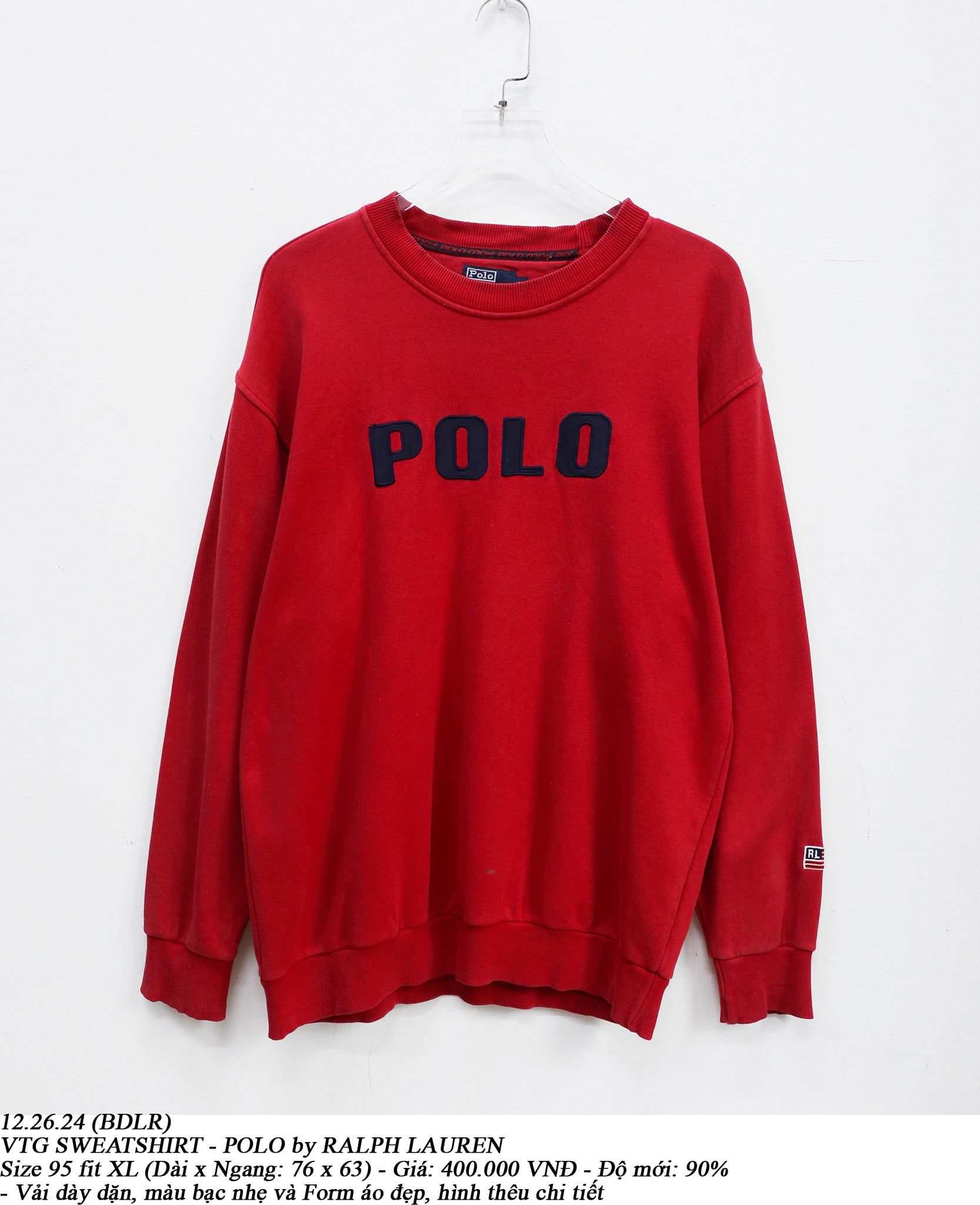  12.26.24 - VTG SWEATSHIRT - POLO by RALPH LAUREN 