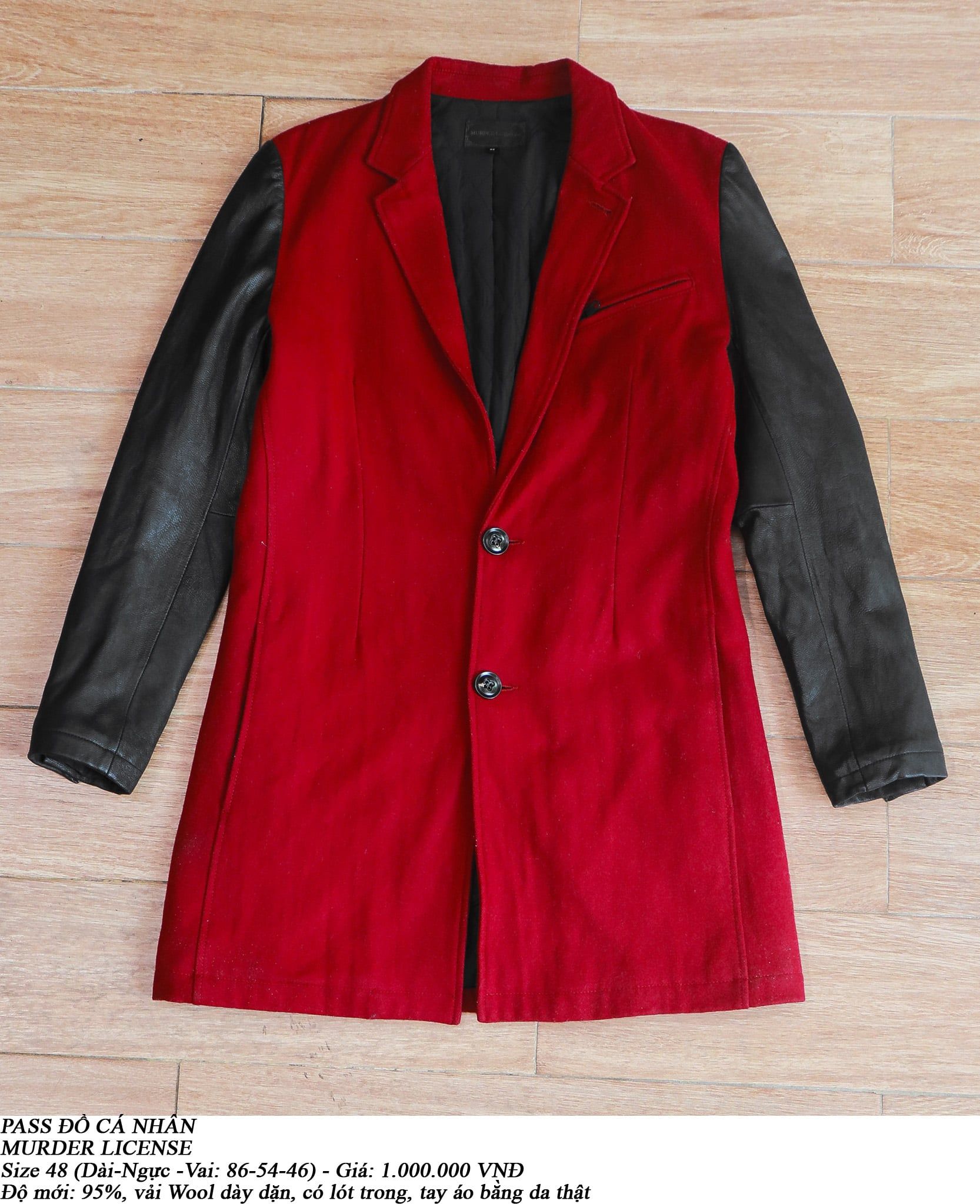  [PASS ĐỒ] - WOOL LONGLINE BLAZER JACKET - MURDER LICENSE 