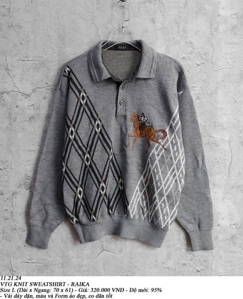  11.21.24 - VTG KNIT SWEATSHIRT - RAIKA 