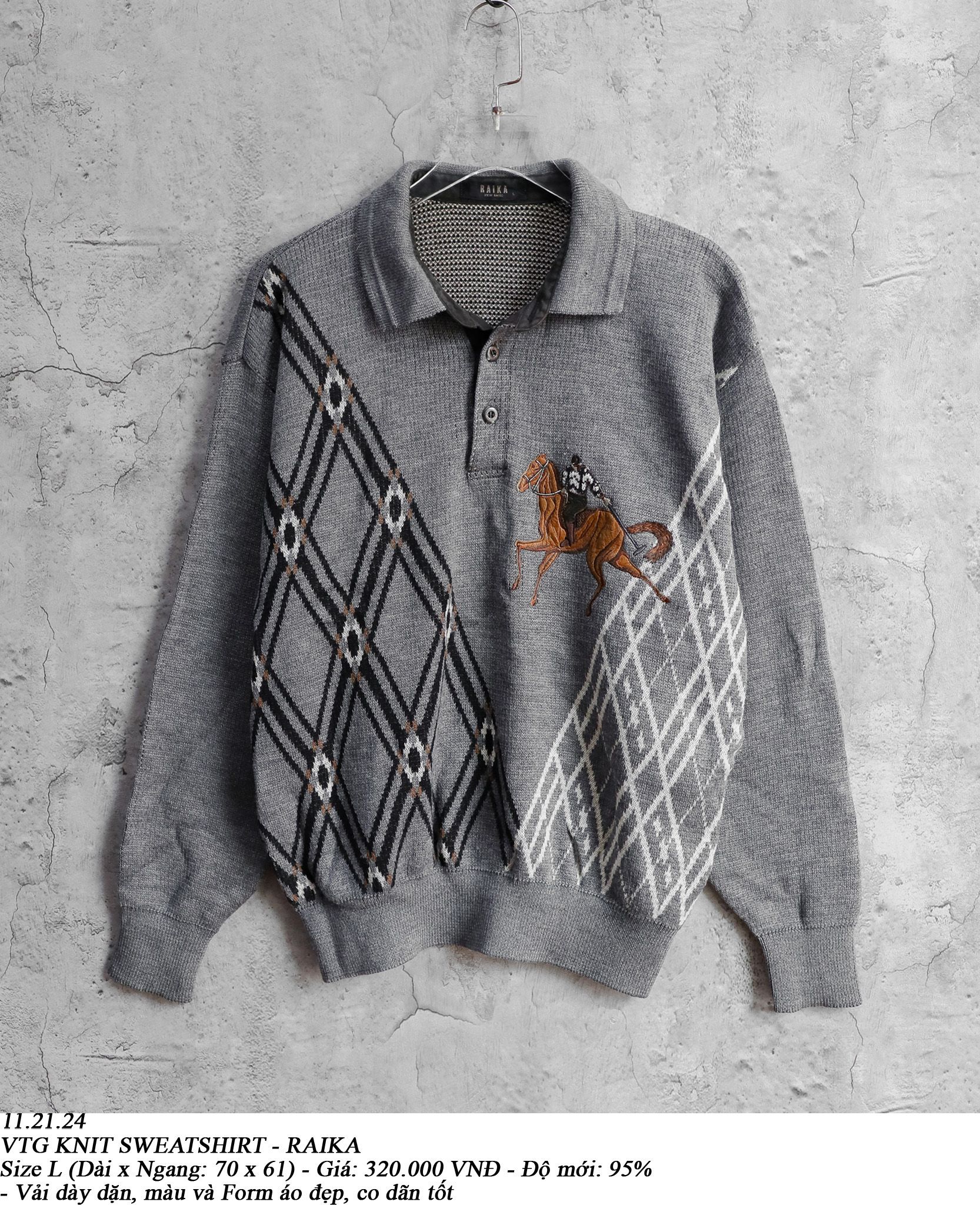  11.21.24 - VTG KNIT SWEATSHIRT - RAIKA 