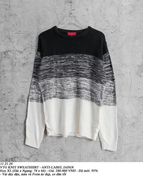  11.21.24 - VTG KNIT SWEATSHIRT - ANTI-LABEL JAPAN 