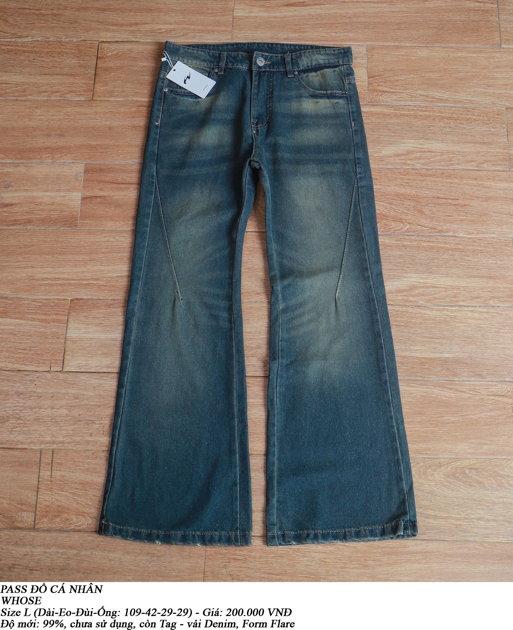  [PASS ĐỒ] - FLARED DENIM PANTS - WHOSE 