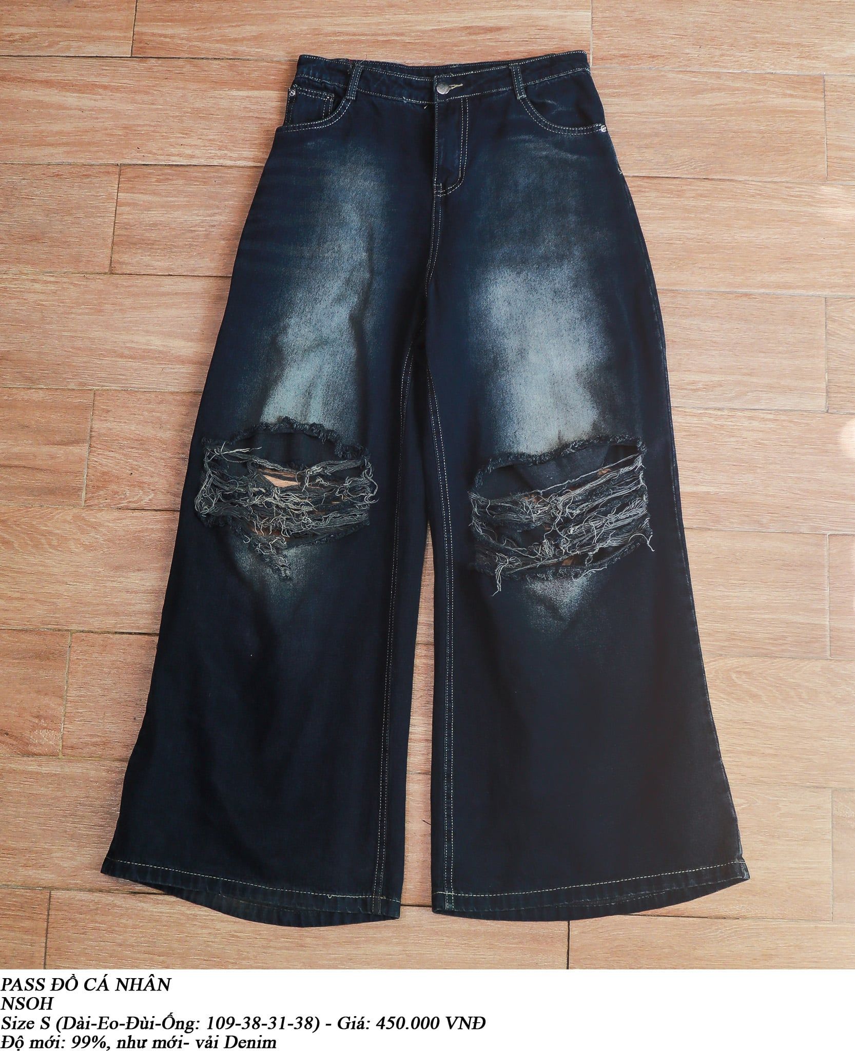  [PASS ĐỒ] - WIDE LEG DENIM PANTS - NSOH 