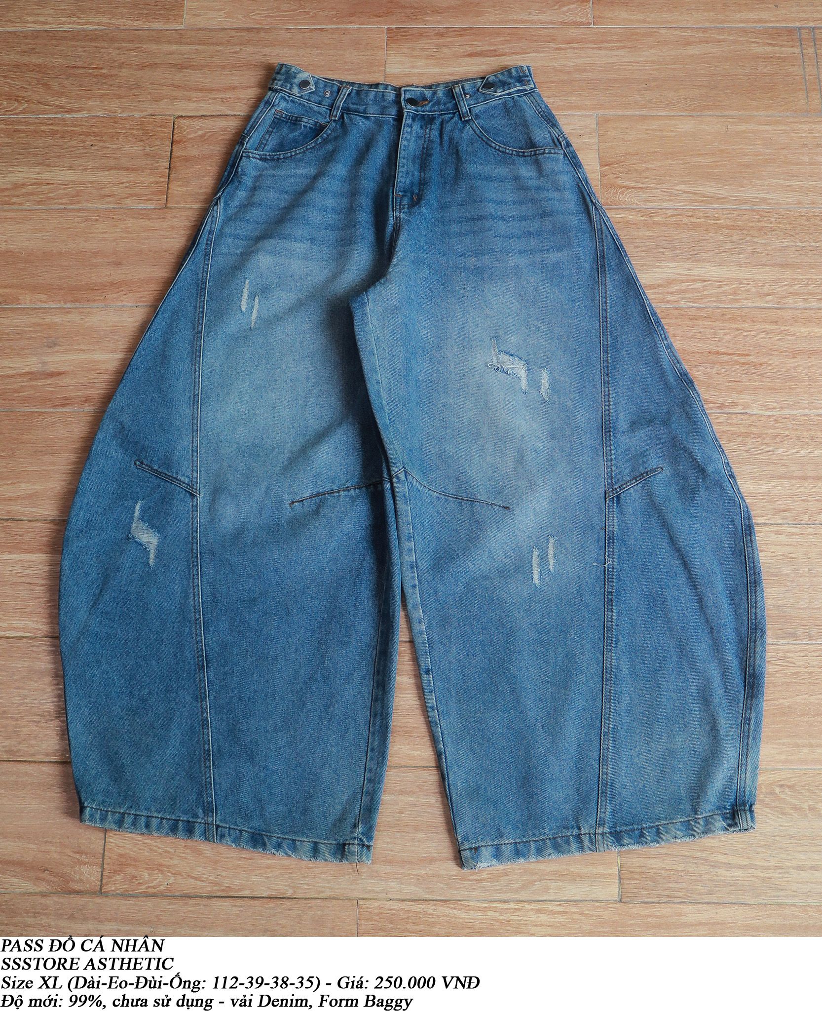  [PASS ĐỒ] - BAGGY DENIM PANTS - SSSTORE AESTHETIC 