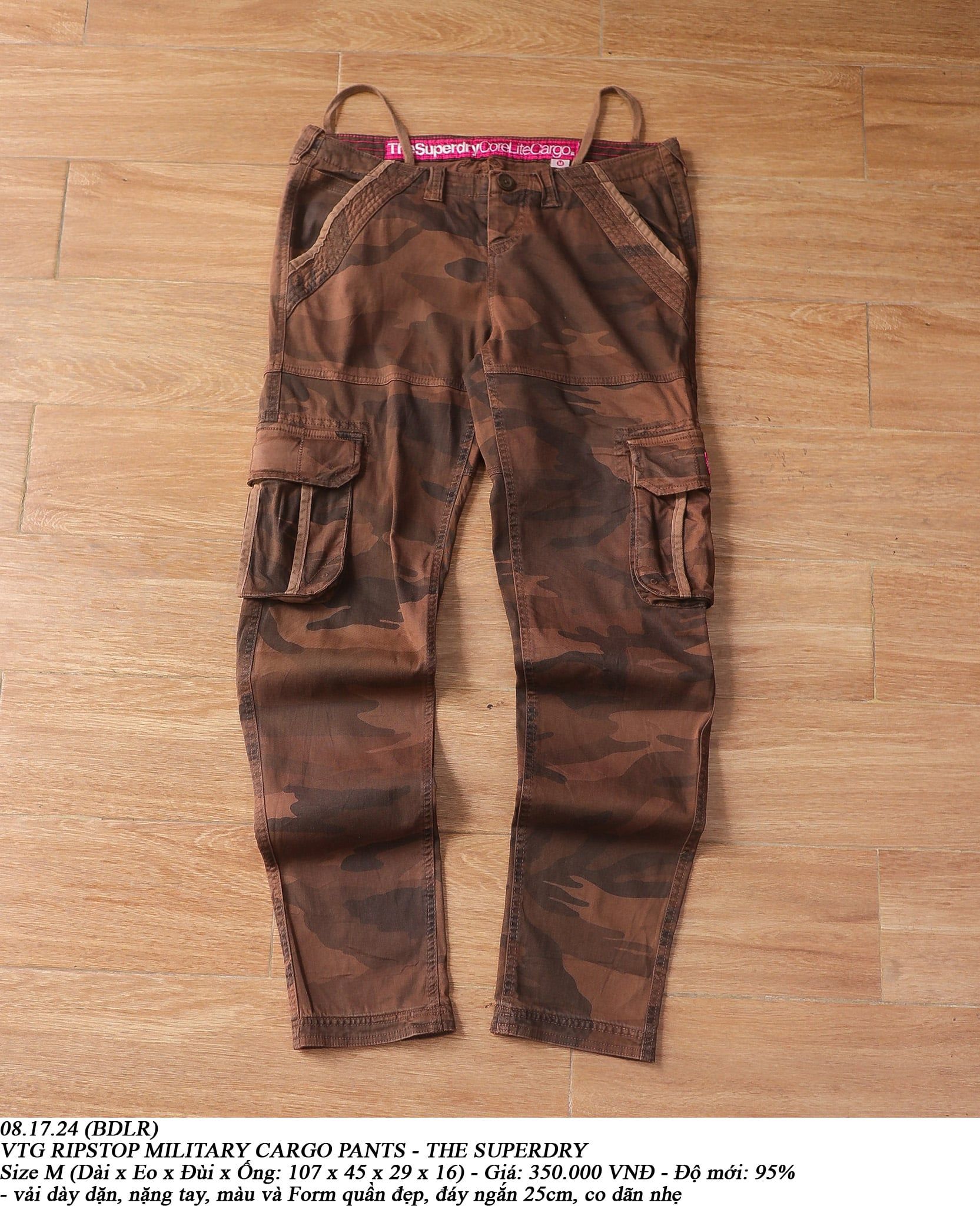  08.17.24 - VTG MILITARY CARGO PANTS - THE SUPERDRY 